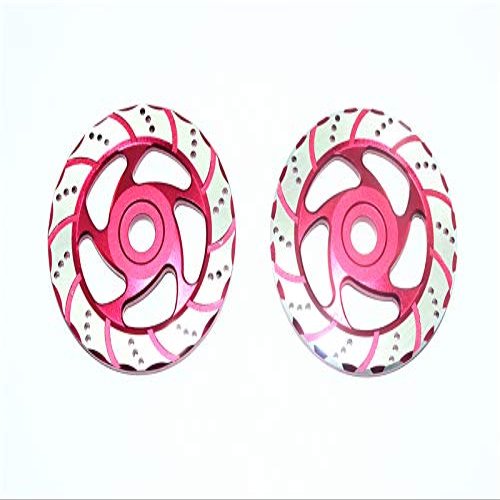 GPM for Team LOSI-1/6 Super Baja Rey 4X4 Aluminum Brake Disk with Silver Lining -2PC Set (red)