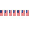 Club Pack of 12 Red and Blue Patriotic Outdoor American Flag Banner Hanging Party Decor 60' view 2