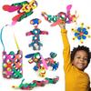 Clixo Rainbow 42 Piece Pack. Flexible Imagination Boosting Magnetic Building Toy. Modular Designs for Hours of STEM Play. Kids Basket Stuffer Gift. Multi-Sensory Magnet Toy, Travel Friendly. Ages 4-99 view 1
