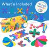 Clixo Rainbow 42 Piece Pack. Flexible Imagination Boosting Magnetic Building Toy. Modular Designs for Hours of STEM Play. Kids Basket Stuffer Gift. Multi-Sensory Magnet Toy, Travel Friendly. Ages 4-99 view 3