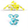 2 Pack Fidget Magic Snake Cube Puzzles Twist Ruler Speed Cubes Brain Teaser Game Toys for Kids Random Color (48 Block) view 1