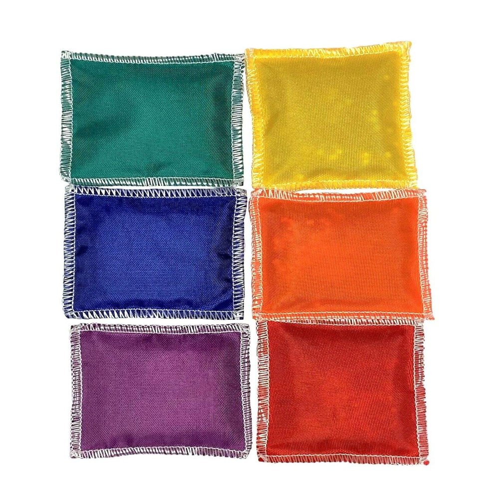 Everrich Industries Square Beanbags - Set of 6 Colors (6" x 6")
