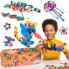 Clixo Super Rainbow, 60 Piece Pack - A Versatile, Travel Friendly Magnetic Building Toy, Flexible Design for Hours of Fun Creative STEM Play, Great Gift for Curious Kids. Ages 4-99 view 1