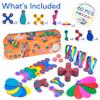 Clixo Super Rainbow, 60 Piece Pack - A Versatile, Travel Friendly Magnetic Building Toy, Flexible Design for Hours of Fun Creative STEM Play, Great Gift for Curious Kids. Ages 4-99 view 2