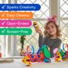 Clixo Super Rainbow, 60 Piece Pack - A Versatile, Travel Friendly Magnetic Building Toy, Flexible Design for Hours of Fun Creative STEM Play, Great Gift for Curious Kids. Ages 4-99 view 3
