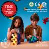 Clixo Super Rainbow, 60 Piece Pack - A Versatile, Travel Friendly Magnetic Building Toy, Flexible Design for Hours of Fun Creative STEM Play, Great Gift for Curious Kids. Ages 4-99 view 4