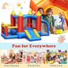BOUNTECH Inflatable Bounce House, Bouncy House for Kids Outdoor w/Slide, Soccer Goal, Extra Thick, Toddler Indoor Jumper Bouncy Castle Bounce House for Birthday Party view 2