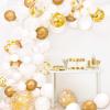 108pcs White Gold Balloon Garland Arch Kit 5, 10 Inch 12" White Gold Confetti Balloons Set for Birthday Baby Shower Wedding Graduation Mother's Day Christmas Party Decorations view 1