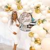 108pcs White Gold Balloon Garland Arch Kit 5, 10 Inch 12" White Gold Confetti Balloons Set for Birthday Baby Shower Wedding Graduation Mother's Day Christmas Party Decorations view 2