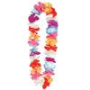 Club Pack of 12 Red and Blue Hawaiian Rainbow Color Beach Party Flower Necklaces 36" view 1
