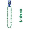 Club Pack of 12 Metallic Green Congrats Grad Party Bead Necklaces 36" view 1