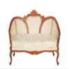 Dolls House Walnut Louis XV Cane Sofa Settee Miniature JBM Living Room Furniture view 1