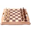 AMEROUS 15.6 inches Magnetic Wooden Chess Set, Handheld Style Chess Board Game Sets with Game Pieces Storage Slots - 2 Extra Queens - Gift Package, Chess for Beginner, Kids and Adults view 2