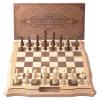 AMEROUS 15.6 inches Magnetic Wooden Chess Set, Handheld Style Chess Board Game Sets with Game Pieces Storage Slots - 2 Extra Queens - Gift Package, Chess for Beginner, Kids and Adults view 3