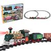BPC Classic Holiday Christmas Train Set with Locomotive Engine Cargo Cars Tracks view 1