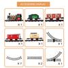 BPC Classic Holiday Christmas Train Set with Locomotive Engine Cargo Cars Tracks view 3