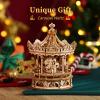 ROKR 3D Wooden Puzzles Music Box - DIY Model Building Kit Mechanical Merry-go-Round Exquisite Display Gifts for Teens Man/Woman Family view 2