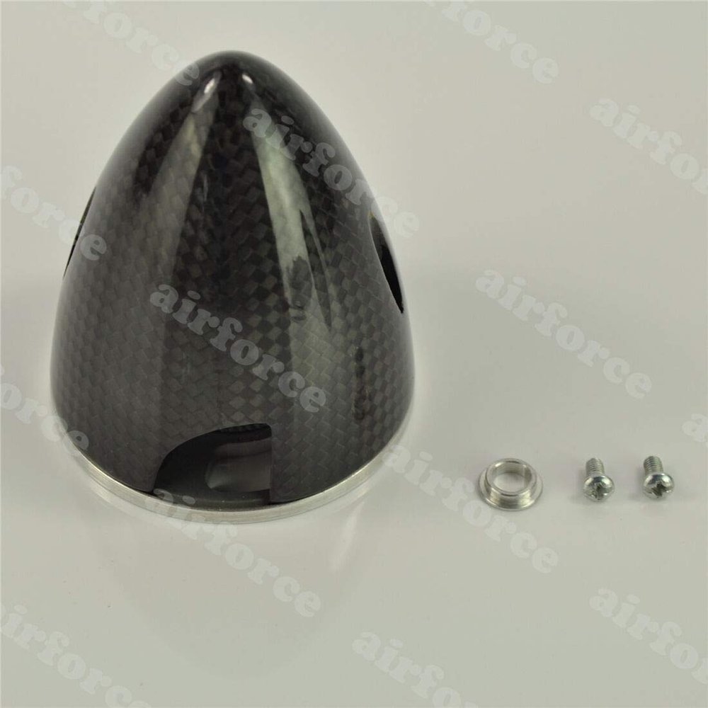 Flight Modal RC Spinner 2 Blade 3"/76.2mm Carbon Fiber Spinner Cone W/Aluminum Backplate for Electric RC Plane CW Propeller