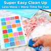 Easy-Clean NonToxic 28 Shiny Colors Watercolor Set With Brush. Bright Washable Paint Is Fun Shiny And Quick Dry. Great Gifts For Kids And Beginners. Sturdy Case + Best Gifts for Children Activities. view 2