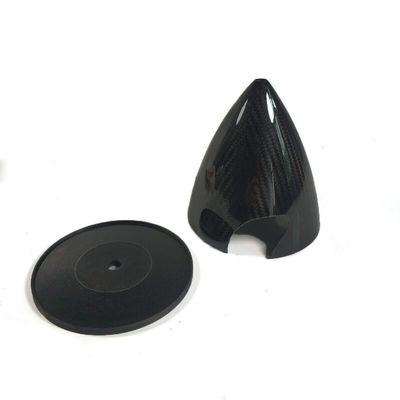 Flight Modal RC Airplane Spinner Carbon Fiber Spinner 1 Piece 3.5"/88.9mm 3 Blades Black for Gas RC Airplane Model CW Tractor Prop