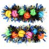 ABOOFAN Christmas Jingle Bell Wristband Bracelets Christmas Bell Bangle Tinsel Wristband Bracelets for Dancing Performace Props Carnival Party Supplies 2pcs (Blue) view 1