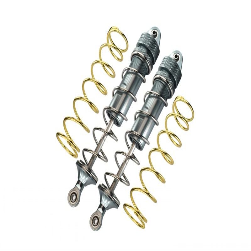 Aluminum Rear Thickened Spring Dampers 187mm For Arrma 1:5 KRATON 8S BLX/OUTCAST 8S BLX/KRATON EXB Roller - 2Pc Set Gray Silver