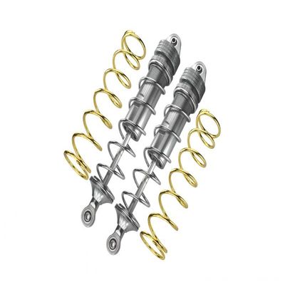 Aluminum Front Thickened Spring Dampers 177mm For Arrma 1:5 KRATON 8S BLX-ARA110002 / KRATON EXB Roller-ARA5208-2Pc Set Silver