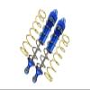 Aluminum Rear Thickened Spring Dampers 187mm For Arrma 1:5 KRATON 8S BLX/OUTCAST 8S BLX/KRATON EXB Roller - 2Pc Set Blue view 1