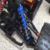 Aluminum Rear Thickened Spring Dampers 187mm For Arrma 1:5 KRATON 8S BLX/OUTCAST 8S BLX/KRATON EXB Roller - 2Pc Set Blue view 3