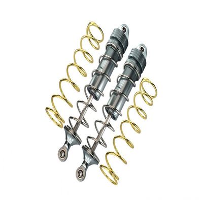 Aluminum Front Thickened Spring Dampers 177mm For Arrma 1:5 KRATON 8S BLX-ARA110002 / KRATON EXB Roller-ARA5208-2Pc Set Gray Silver