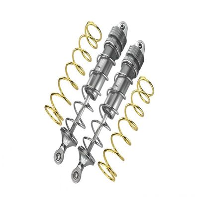 Aluminum Rear Thickened Spring Dampers 187mm For Arrma 1:5 KRATON 8S BLX/OUTCAST 8S BLX/KRATON EXB Roller - 2Pc Set Silver