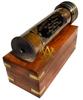 Brass Kaleidoscope with Wooden Box Vintage Antique Finish Kaleidoscope for Friends Family 3D Mirror Lens Educational Birthday Baptism Gifts view 4