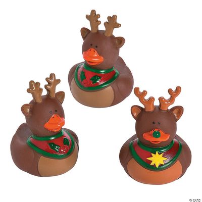 9 Piece(s) Reindeer Rubber Duckies