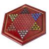 AMEROUS 13.6 inches Wooden Chinese Checkers Board Game Set with 60 Colorful Glass Marbles, Classic Strategy Game for Kids, Adults, Whole Family Play (Up to Six Players) view 2