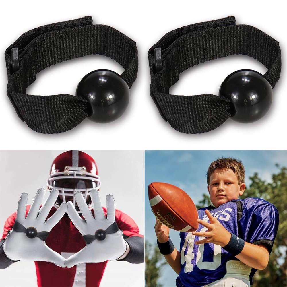 Boaton Football Catching Trainer for Improving Football Skills, Kids' Gift, 2 Pack of 0.66" Black & Brown Balls