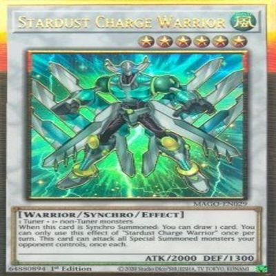 Yu-Gi-Oh! - Stardust Charge Warrior MAGO-EN029 1st Edition Gold Rare - Maximum Gold