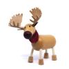 Anamalz Moose Wooden Animal Toy for Toddlers, Fun and Posable Moose for Early Learning, Montessori, and STEM, Smooth Natural Wood, Boys and Girls view 4