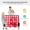 COSTWAY Jumbo 4-to-Score Giant Game Set with Storage Carrying Bag, 4 in A Row for Kids and Adults, Game Set with 42 Jumbo Rings & Quick-Release Slider, Perfect for Family Game view 3