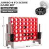 COSTWAY Jumbo 4-to-Score Giant Game Set with Storage Carrying Bag, 4 in A Row for Kids and Adults, Game Set with 42 Jumbo Rings & Quick-Release Slider, Perfect for Family Game view 4