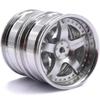 2pcs RC 1/10 Aluminum On Road Wheel Rims Hex 12mm Adjustable Offset Silver Color Fit for 1:10 RC On Road Drift Touring Street Car Tire Tyre view 1