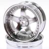 2pcs RC 1/10 Aluminum On Road Wheel Rims Hex 12mm Adjustable Offset Silver Color Fit for 1:10 RC On Road Drift Touring Street Car Tire Tyre view 2