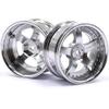 2pcs RC 1/10 Aluminum On Road Wheel Rims Hex 12mm Adjustable Offset Silver Color Fit for 1:10 RC On Road Drift Touring Street Car Tire Tyre view 3
