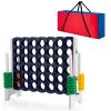 COSTWAY Jumbo 4-to-Score Giant Game Set with Storage Carrying Bag, 4 in A Row for Kids and Adults, Game Set with 42 Jumbo Rings & Quick-Release Slider, Perfect for Family Game view 1