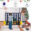 COSTWAY Jumbo 4-to-Score Giant Game Set with Storage Carrying Bag, 4 in A Row for Kids and Adults, Game Set with 42 Jumbo Rings & Quick-Release Slider, Perfect for Family Game view 3