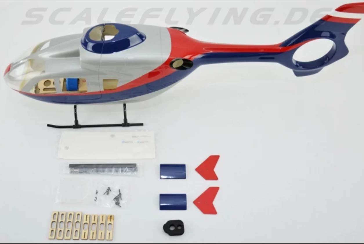Flight Model RC Helicopter EC135 450 Pre-Painted fuselage for 450 Size Helicopters.Suitable for Almost All 450 Size(325mm Rotor Blade) Helicopters, Such as: Align T-REX450X/XL/SE/SE V2