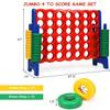 COSTWAY Jumbo 4-to-Score Giant Game Set with Storage Carrying Bag, 4 in A Row for Kids and Adults, Game Set with 42 Jumbo Rings & Quick-Release Slider, Perfect for Family Game view 4
