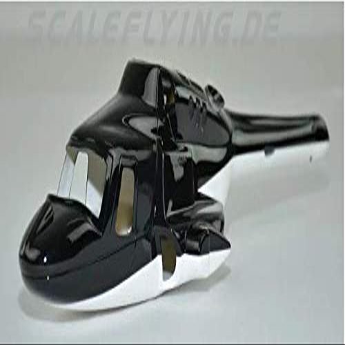 Flight Model RC Helicopter Airwolf 250 Pre-Painted fuselage for 250 Size Helicopters.Suitable for Align T-REX250 Silver-Black Painting