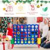COSTWAY Jumbo 4-to-Score Giant Game Set with Storage Carrying Bag, 4 in A Row for Kids and Adults, Game Set with 42 Jumbo Rings & Quick-Release Slider, Perfect for Family Game view 2