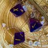 angwang Rune Dice,3 Pcs 8-Sided Rune Dice Resin Assorted Polyhedral Dice Set Divination Table Board Roll Party Cards Playing Game 2# view 3