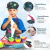 Anpro Complete Kids Cooking and Baking Set - 27 Pcs Includes Aprons for Boys, Chef Hat, Mitt & Utensil to Dress Up Chef Costume Career Role Play for 3-7 Years Boys view 3